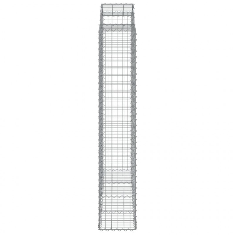 Kosze gabionowe, 3 szt, 200x50x220/240 cm, galwanizowane żelazo