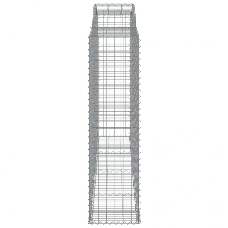 Kosze gabionowe, 5 szt, 300x50x180/200 cm, galwanizowane żelazo