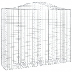 Kosze gabionowe, 13 szt, 200x50x160/180cm, galwanizowane żelazo