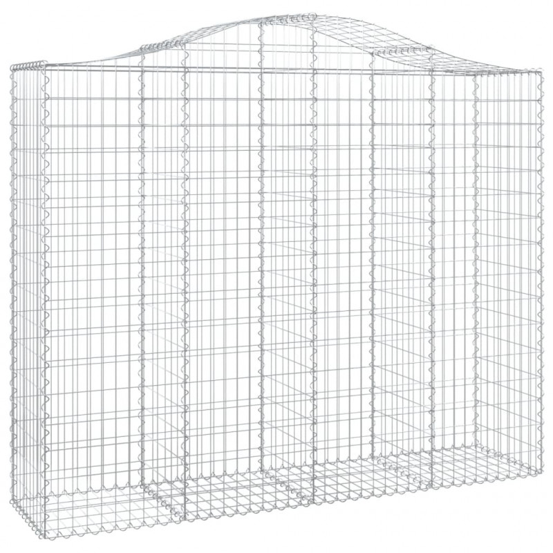 Kosze gabionowe, 13 szt, 200x50x160/180cm, galwanizowane żelazo
