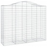 Kosze gabionowe, 13 szt, 200x50x160/180cm, galwanizowane żelazo