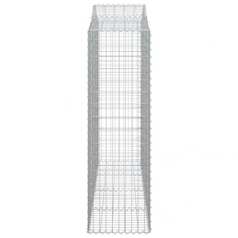 Kosze gabionowe, 13 szt, 200x50x160/180cm, galwanizowane żelazo