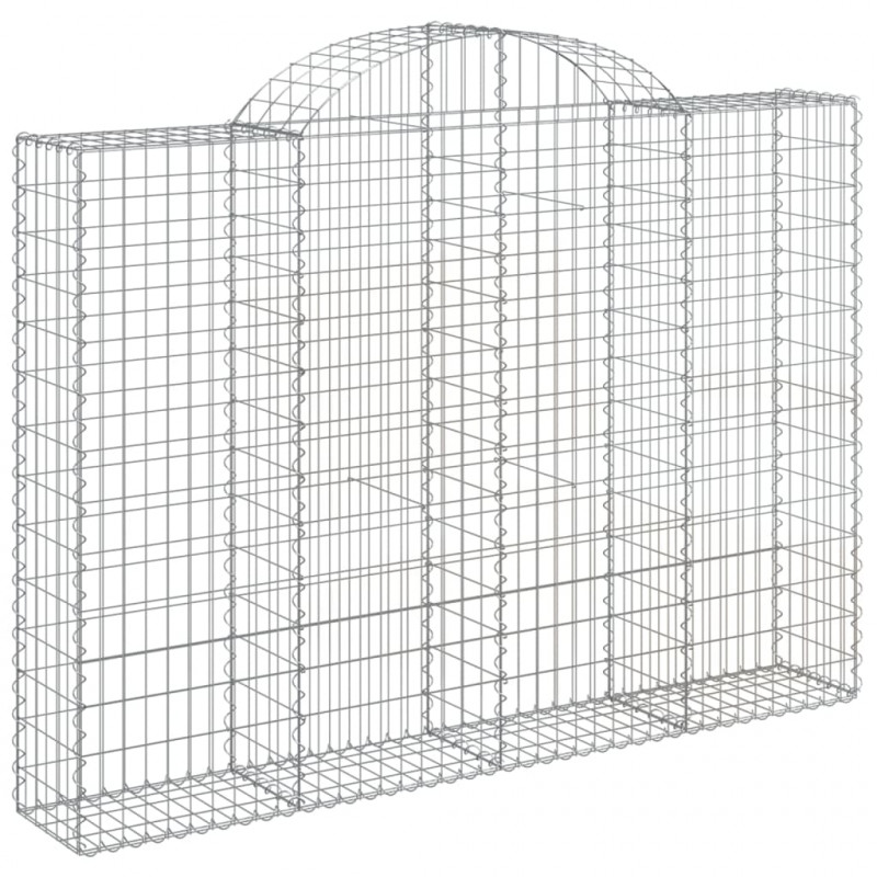 Kosze gabionowe, 4 szt, 200x30x140/160 cm, galwanizowane żelazo