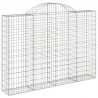 Kosze gabionowe, 4 szt, 200x30x140/160 cm, galwanizowane żelazo