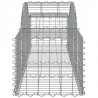 Kosze gabionowe, 12 szt, 200x50x40/60 cm, galwanizowane żelazo
