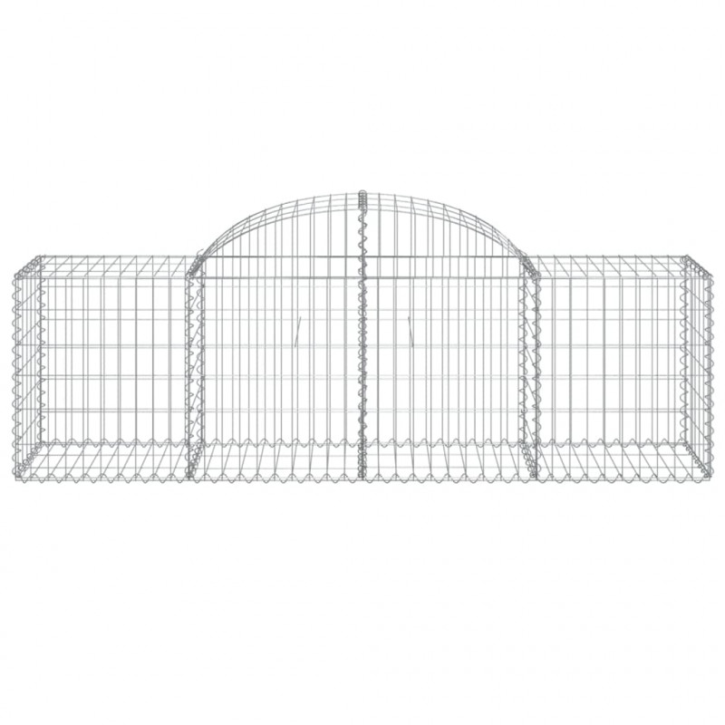 Kosze gabionowe, 18 szt, 200x50x60/80 cm, galwanizowane żelazo