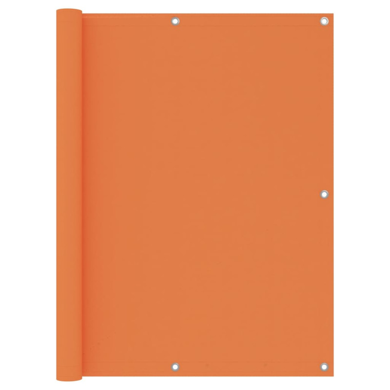 Parawan balkonowy, pomarańczowy, 120x600 cm, tkanina Oxford