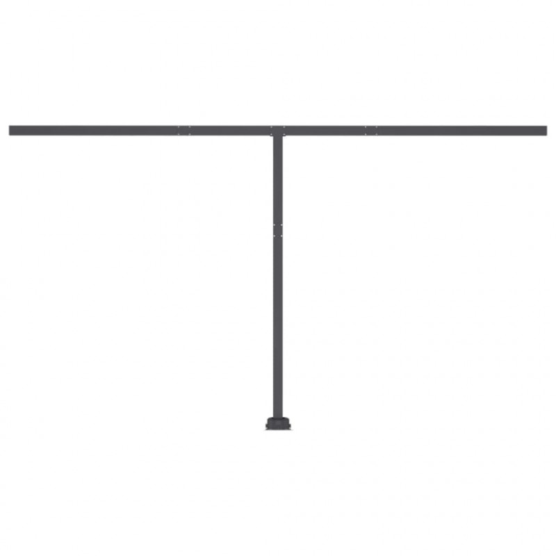 Ręcznie zwijana markiza z LED, 400 x 350 cm, żółto-biała
