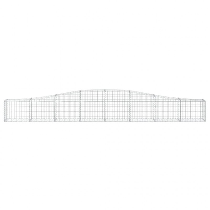 Kosze gabionowe, 15 szt, 400x30x40/60 cm, galwanizowane żelazo