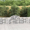 Kosze gabionowe, 13 szt, 200x30x60/80 cm, galwanizowane żelazo
