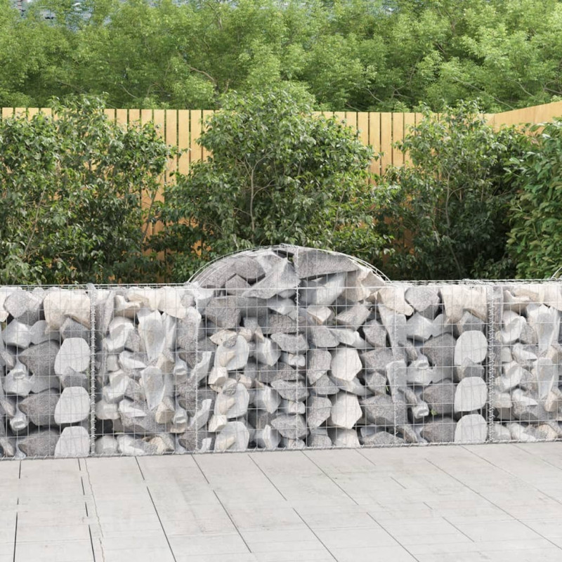 Kosze gabionowe, 40 szt, 200x50x80/100 cm, galwanizowane żelazo