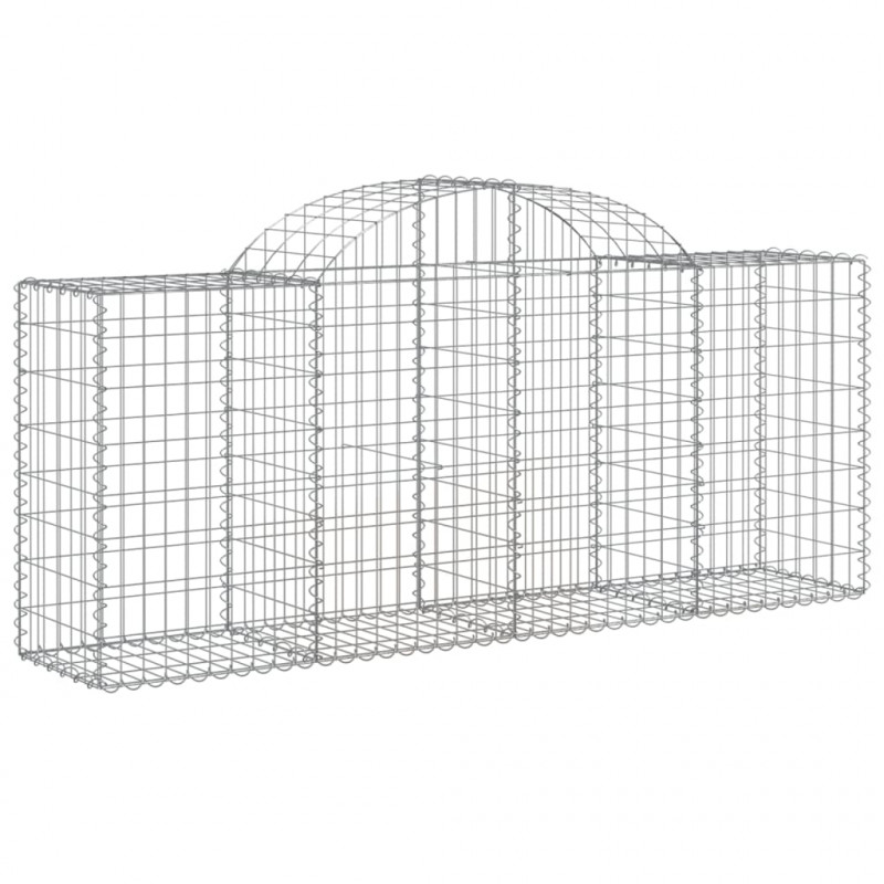 Kosze gabionowe, 40 szt, 200x50x80/100 cm, galwanizowane żelazo