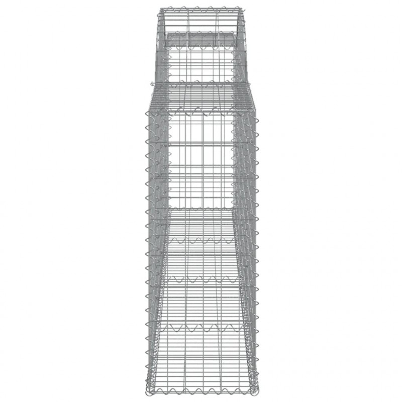 Kosze gabionowe, 17 szt, 300x30x80/100 cm, galwanizowane żelazo