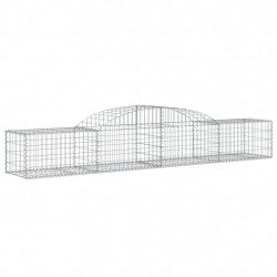 Kosze gabionowe, 15 szt, 300x50x40/60 cm, galwanizowane żelazo
