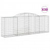 Kosze gabionowe, 30 szt, 300x50x100/120cm, galwanizowane żelazo
