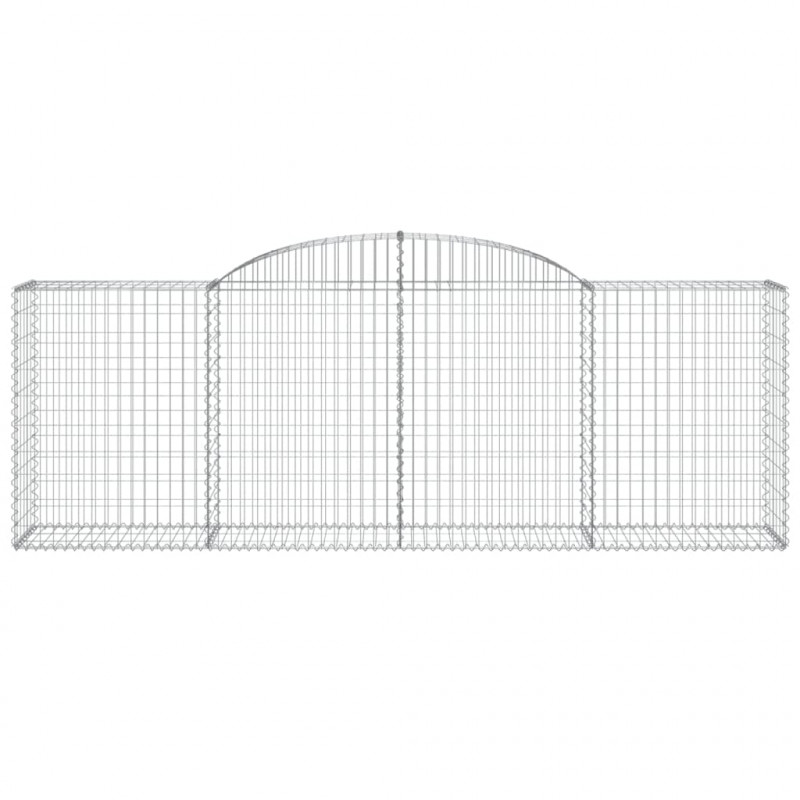 Kosze gabionowe, 30 szt, 300x50x100/120cm, galwanizowane żelazo