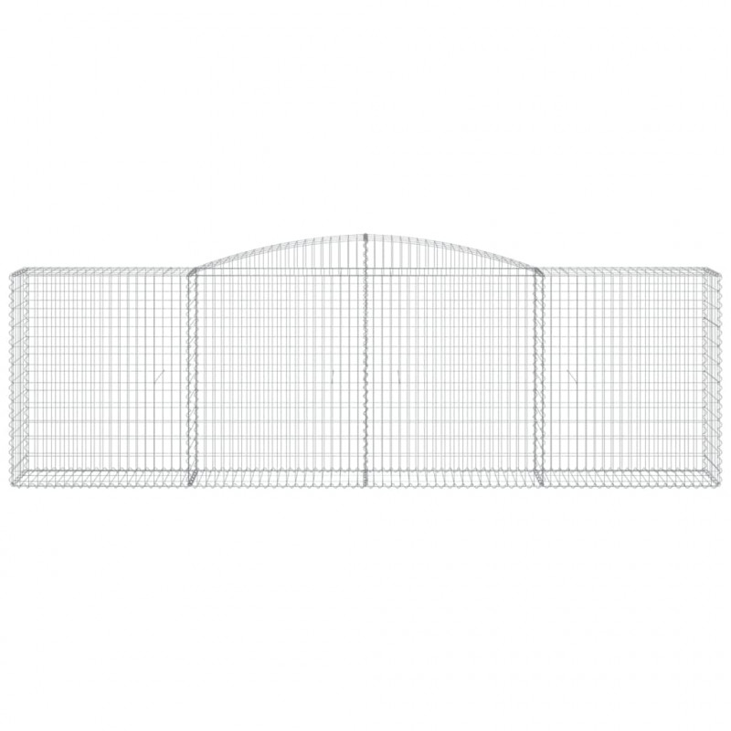 Kosze gabionowe, 10 szt, 400x50x120/140cm, galwanizowane żelazo