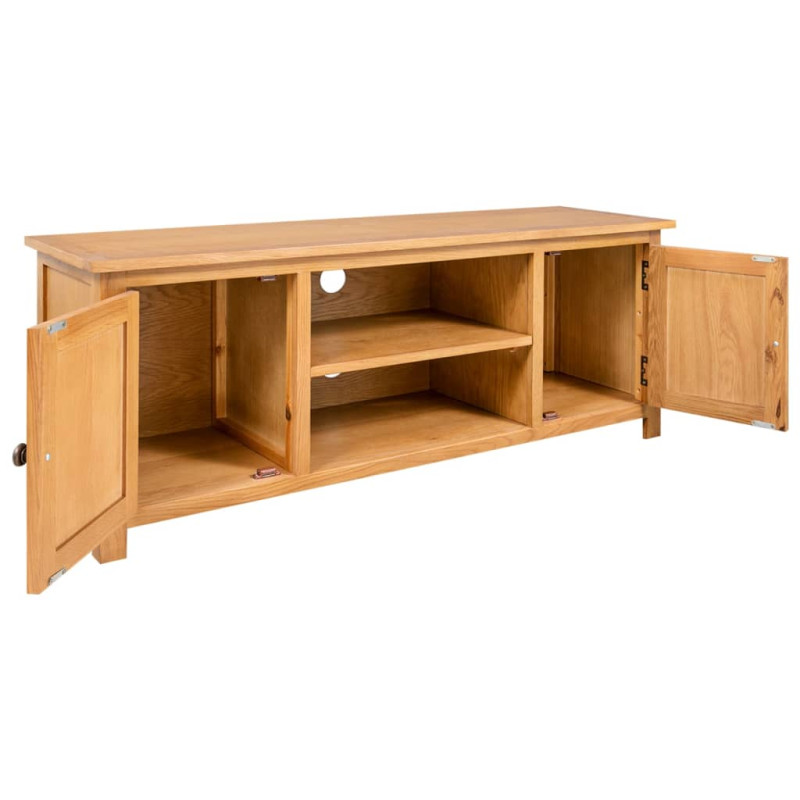 Szafka pod telewizor, 110x35x44 cm, lite drewno dębowe