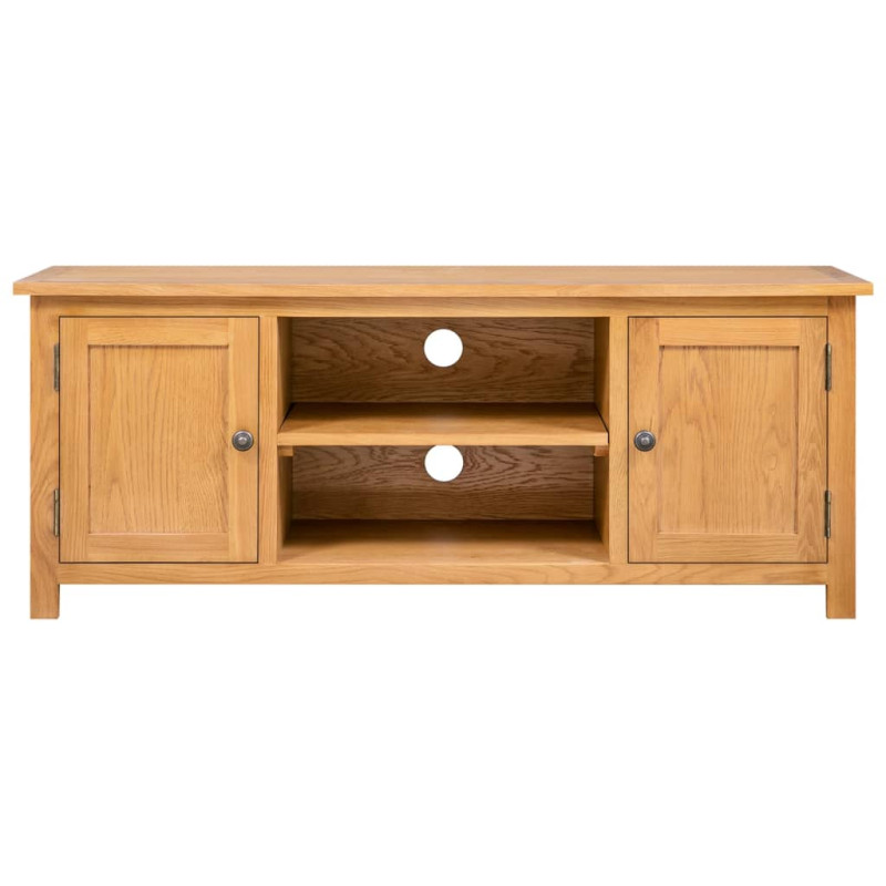 Szafka pod telewizor, 110x35x44 cm, lite drewno dębowe