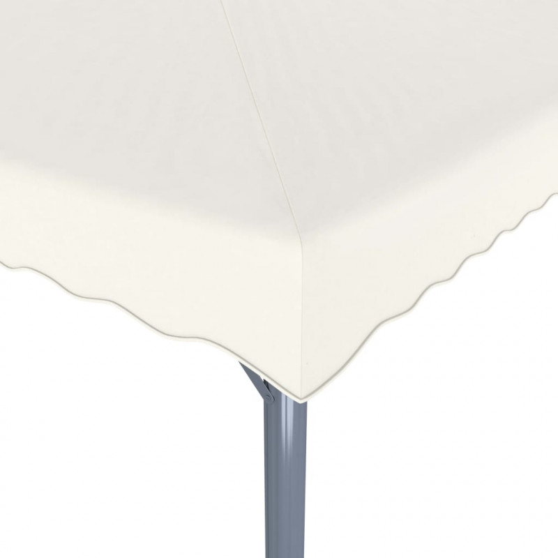 Altana ze sznurem lampek LED, 400x300 cm, kremowa, aluminium