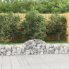 Kosze gabionowe, 6 szt, 200x30x40/60 cm, galwanizowane żelazo