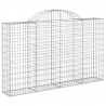 Kosze gabionowe, 11 szt, 200x30x120/140cm, galwanizowane żelazo