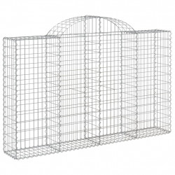 Kosze gabionowe, 13 szt, 200x30x120/140cm, galwanizowane żelazo