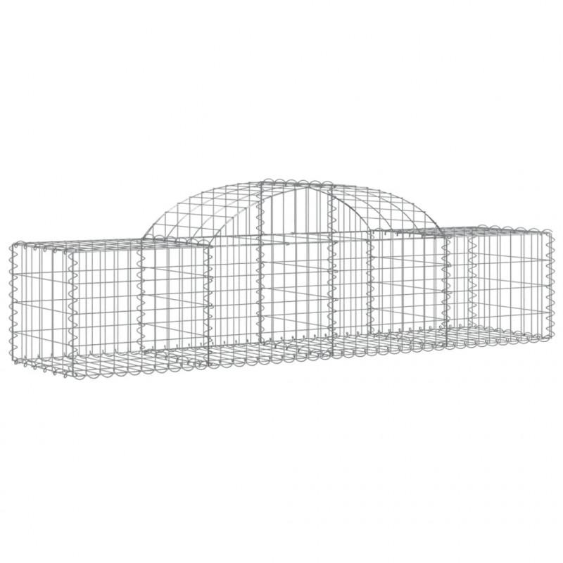 Kosze gabionowe, 18 szt, 200x50x40/60 cm, galwanizowane żelazo