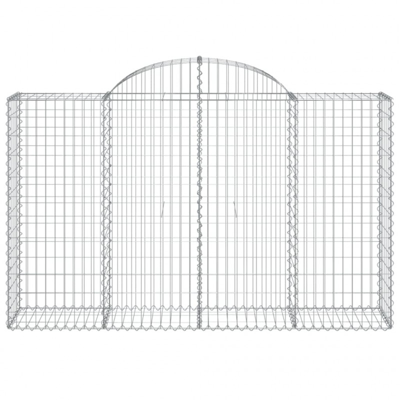 Kosze gabionowe, 25 szt, 200x50x120/140cm, galwanizowane żelazo