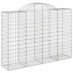 Kosze gabionowe, 14 szt, 200x50x140/160cm, galwanizowane żelazo