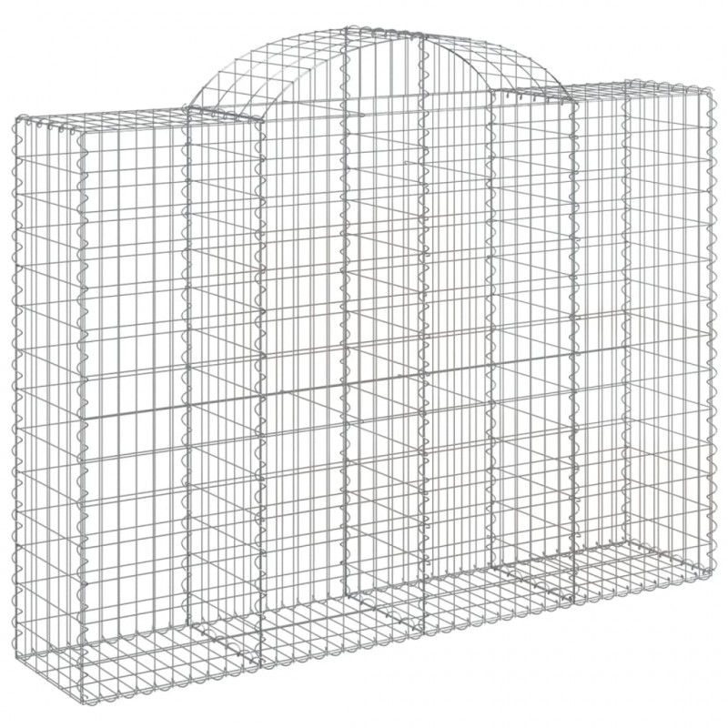 Kosze gabionowe, 14 szt, 200x50x140/160cm, galwanizowane żelazo