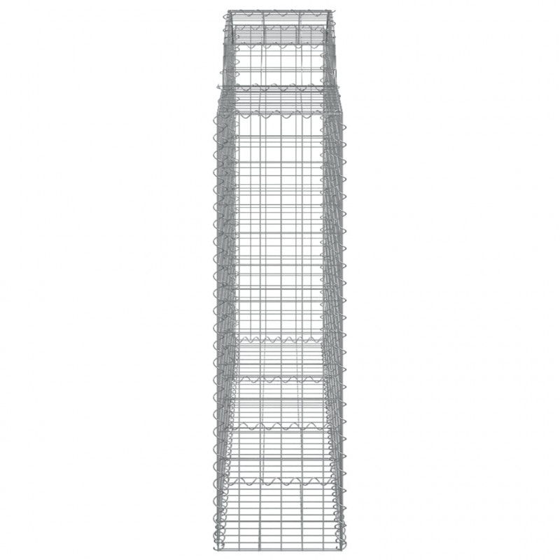 Kosze gabionowe, 18 szt, 200x50x140/160cm, galwanizowane żelazo