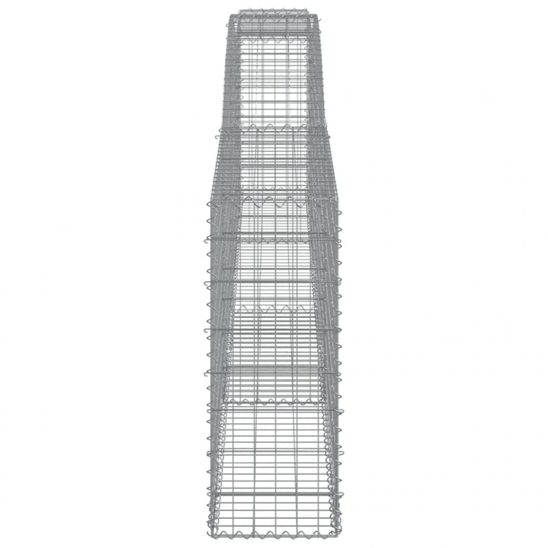Kosze gabionowe, 25 szt, 400x30x80/100 cm, galwanizowane żelazo