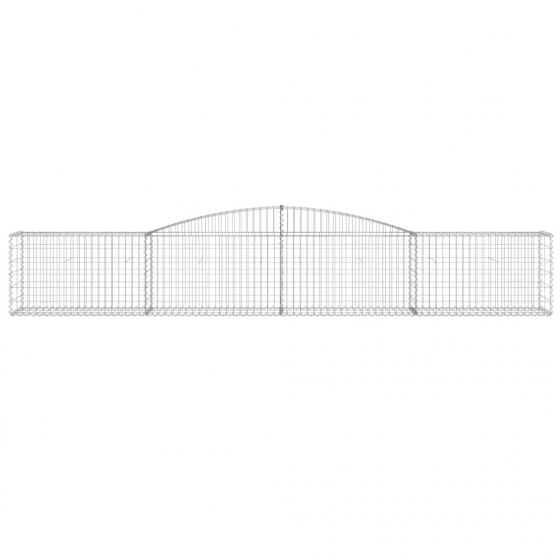 Kosze gabionowe, 20 szt, 400x50x60/80 cm, galwanizowane żelazo