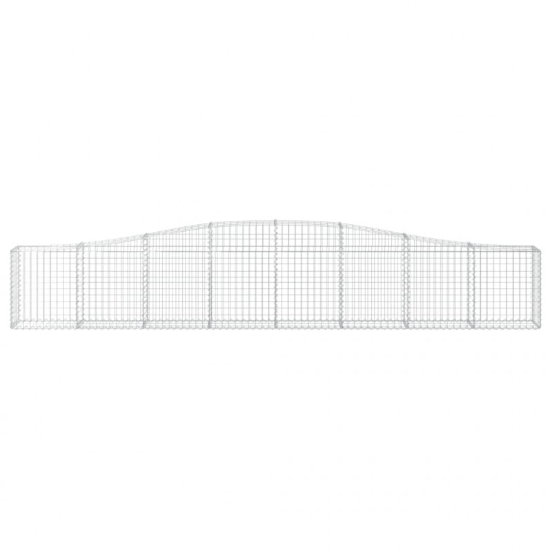 Kosze gabionowe, 20 szt, 400x30x60/80 cm, galwanizowane żelazo