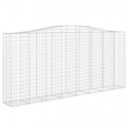 Kosze gabionowe, 20 szt, 400x50x180/200cm, galwanizowane żelazo