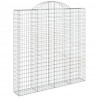 Kosze gabionowe, 6 szt, 200x30x200/220 cm, galwanizowane żelazo