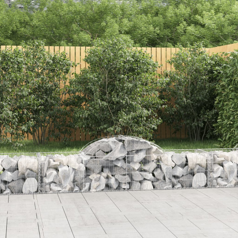 Kosze gabionowe, 25 szt, 200x50x40/60 cm, galwanizowane żelazo