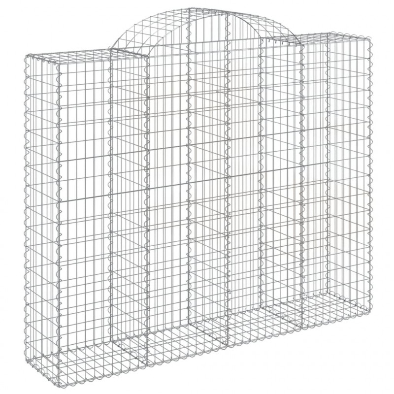 Kosze gabionowe, 14 szt, 200x50x160/180cm, galwanizowane żelazo