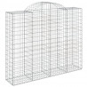 Kosze gabionowe, 14 szt, 200x50x160/180cm, galwanizowane żelazo