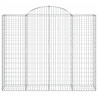 Kosze gabionowe, 14 szt, 200x50x160/180cm, galwanizowane żelazo