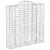 Kosze gabionowe, 7 szt, 200x50x200/220 cm, galwanizowane żelazo