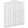 Kosze gabionowe, 7 szt, 200x50x220/240 cm, galwanizowane żelazo