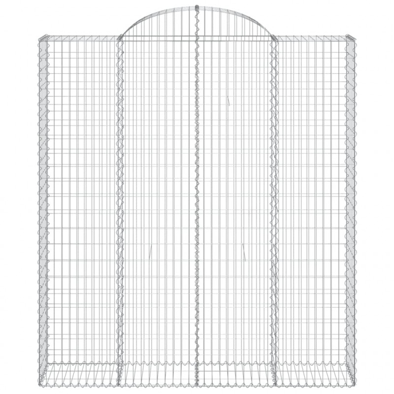 Kosze gabionowe, 7 szt, 200x50x220/240 cm, galwanizowane żelazo