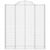 Kosze gabionowe, 9 szt, 200x50x220/240 cm, galwanizowane żelazo