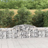 Kosze gabionowe, 25 szt., 300x30x60/80 cm, galwanizowane żelazo