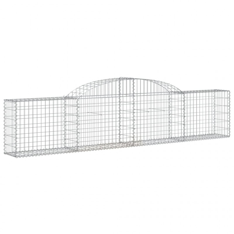 Kosze gabionowe, 25 szt., 300x30x60/80 cm, galwanizowane żelazo