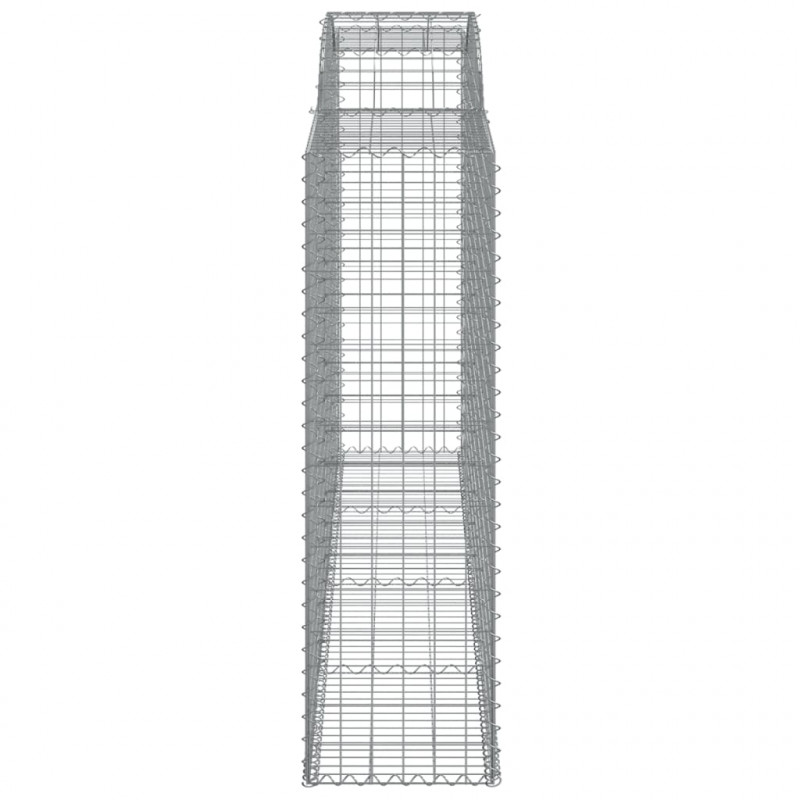 Kosze gabionowe, 9 szt, 300x50x160/180 cm, galwanizowane żelazo