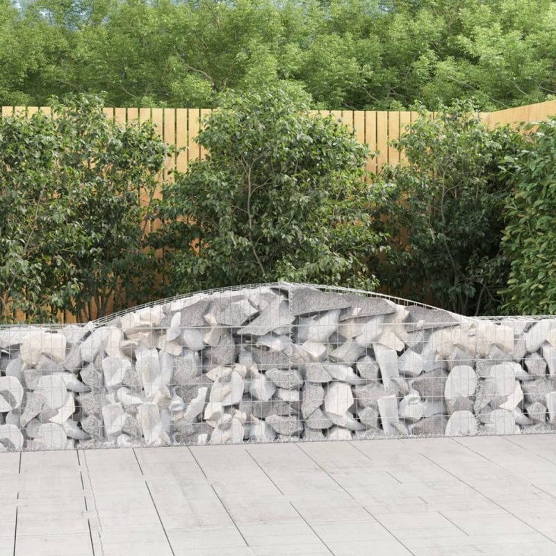 Kosze gabionowe, 25 szt, 400x30x60/80 cm, galwanizowane żelazo