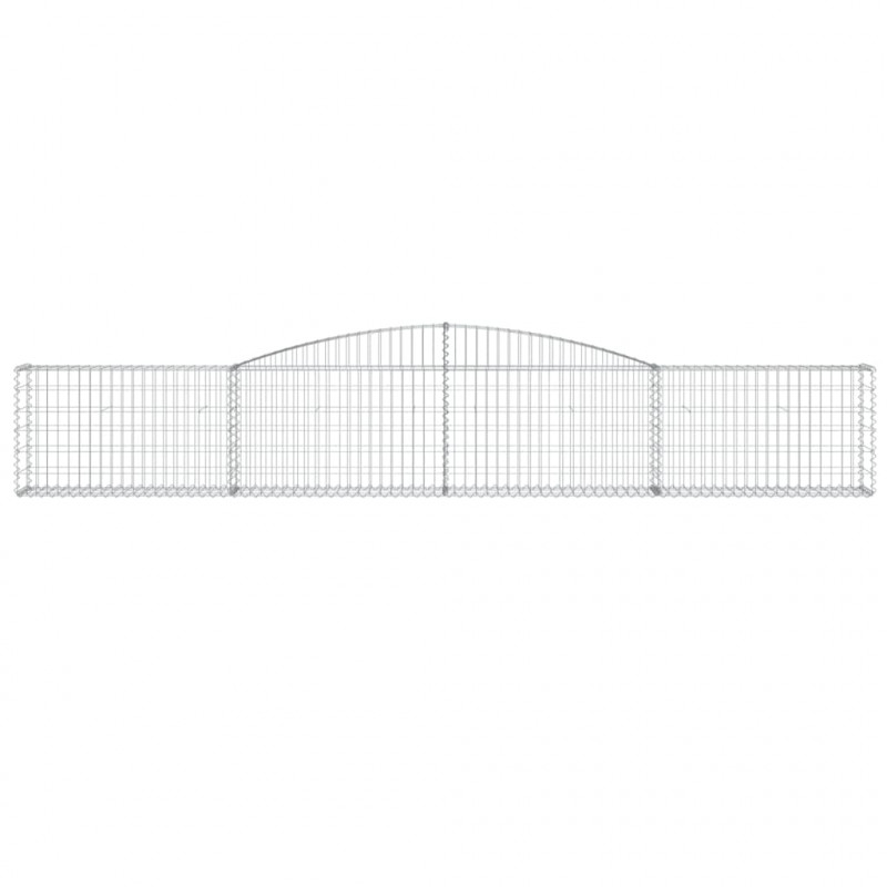 Kosze gabionowe, 25 szt, 400x30x60/80 cm, galwanizowane żelazo